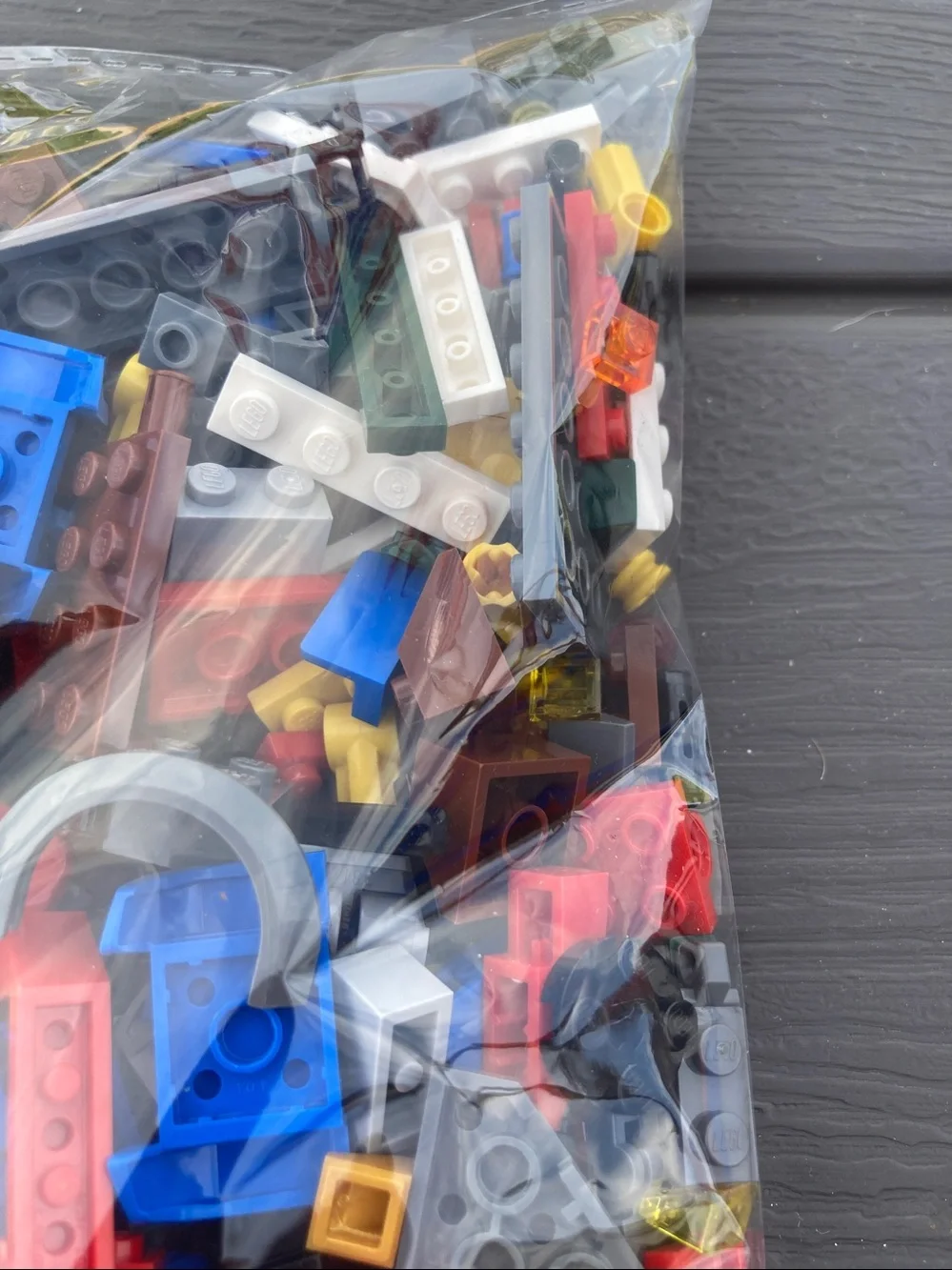 Lego pieces Various colors sizes quart size bag